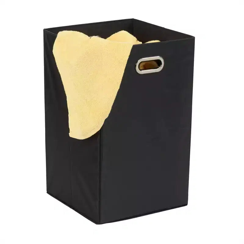 Cesto para la ropa sucia Household Essentials, negro