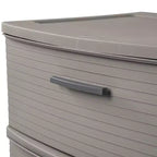 Torre ancha de 3 cajones gris oscuro - Brightroom™: Cajones de almacenamiento de plástico, almacenamiento universal portátil, no requiere montaje