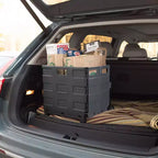 Carrito de compras plegable portátil extragrande: Carrito de utilidad rodante negro para comestibles con ruedas, no requiere ensamblaje