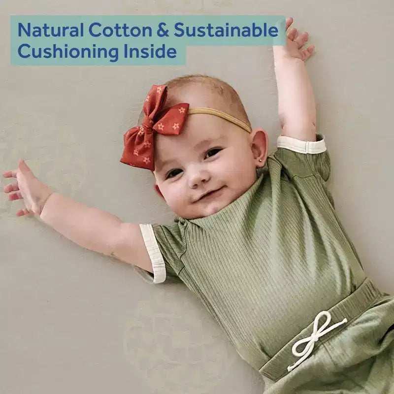 Colchón de cuna y niño pequeño de 2 etapas Sealy Cotton Cozy Rest: Hipoalergénico, funda impermeable, firme, 5.5" de grosor