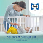 Colchón de cuna y niño pequeño de 2 etapas Sealy Cotton Cozy Rest: Hipoalergénico, funda impermeable, firme, 5.5" de grosor