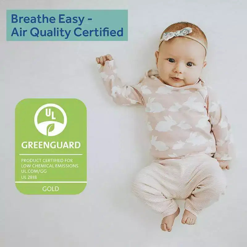 Colchón de cuna y niño pequeño de 2 etapas Sealy Cotton Cozy Rest: Hipoalergénico, funda impermeable, firme, 5.5" de grosor