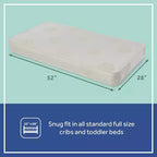 Colchón de cuna y niño pequeño de 2 etapas Sealy Cotton Cozy Rest: Hipoalergénico, funda impermeable, firme, 5.5" de grosor