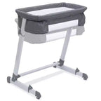 Simmons Kids' By The Bed City Sleeper Bassinet - Gray Tweed: Adjustable Height, Metal Frame, 15 lbs Capacity