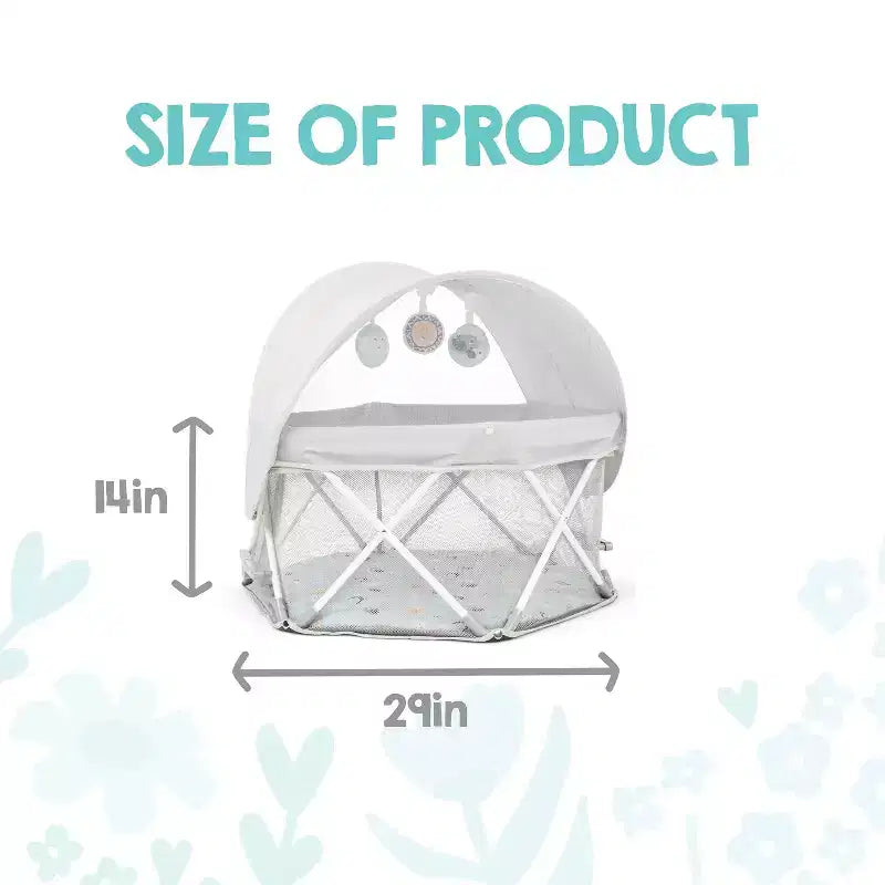 Regalo Centro de actividades portátil My Play Baby para bebés: estructura de metal, capacidad de 15 lb, se pliega para transporte y almacenamiento
