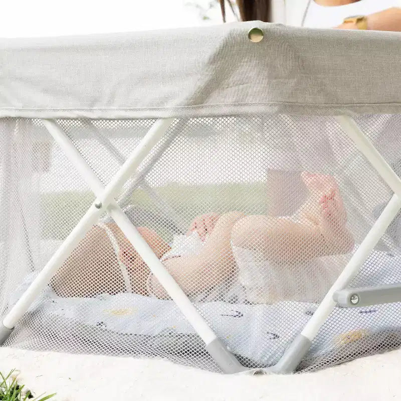 Regalo Centro de actividades portátil My Play Baby para bebés: estructura de metal, capacidad de 15 lb, se pliega para transporte y almacenamiento