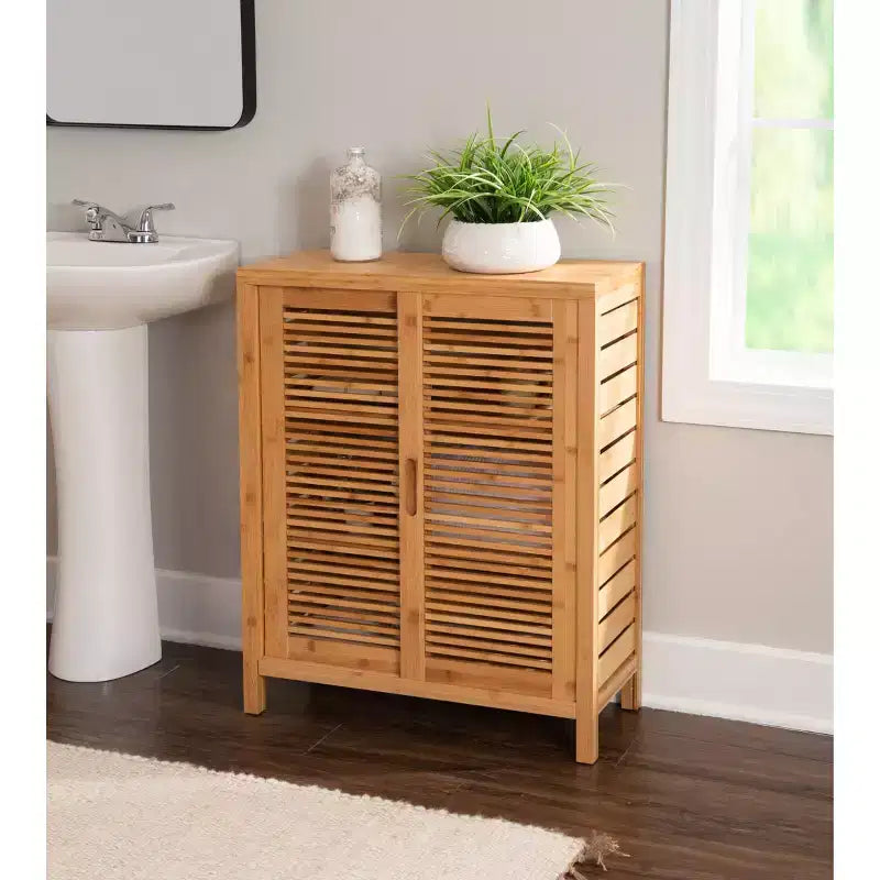Mueble bajo de dos puertas Bracken color natural - Linon