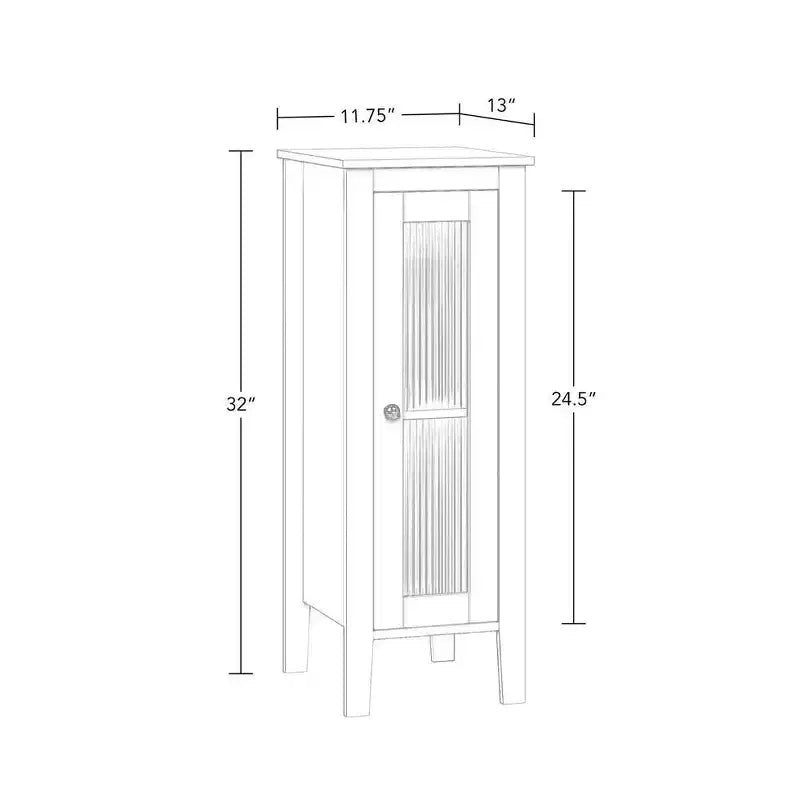Armario organizador estrecho RiverRidge Prescott de una sola puerta para baño y lavadero con estantes ajustables - Blanco