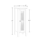 Armario organizador estrecho RiverRidge Prescott de una sola puerta para baño y lavadero con estantes ajustables - Blanco