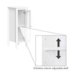 Armario organizador estrecho RiverRidge Prescott de una sola puerta para baño y lavadero con estantes ajustables - Blanco