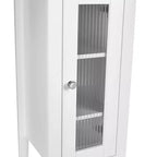 Mueble alto de almacenamiento para baño RiverRidge Prescott, organizador con cajón, puerta de vidrio y estantes - Blanco
