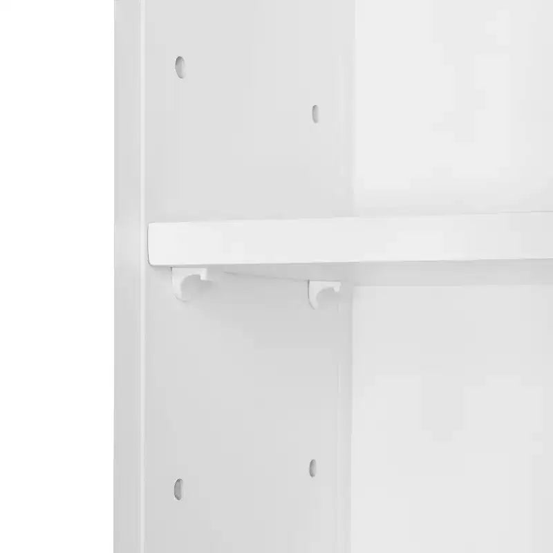 Mueble alto de almacenamiento para baño RiverRidge Prescott, organizador con cajón, puerta de vidrio y estantes - Blanco