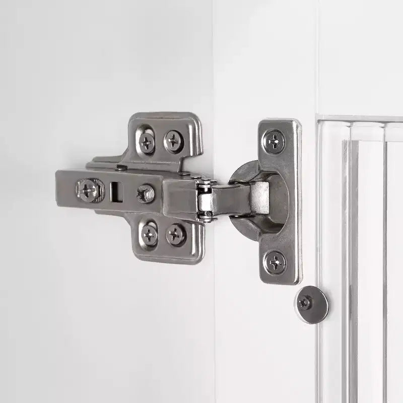 Mueble alto de almacenamiento para baño RiverRidge Prescott, organizador con cajón, puerta de vidrio y estantes - Blanco