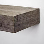 Estante de pared flotante rústico de madera grande de 8" x 36" gris - American Art Decor