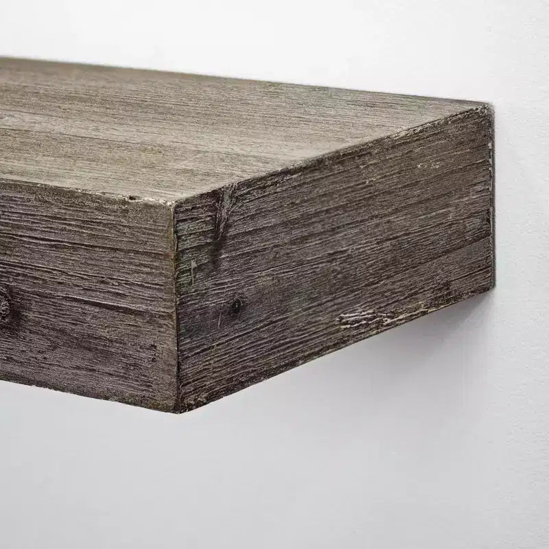 Estante de pared flotante rústico de madera grande de 8" x 36" gris - American Art Decor