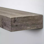 Estante de pared flotante rústico de madera grande de 8" x 36" gris - American Art Decor