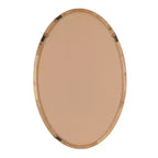 Kate & Laurel All Things Decor 24"X36" Rahfy Oval Framed Wall Mirror Natural