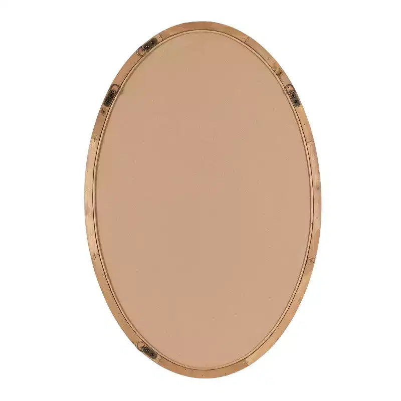 Kate & Laurel All Things Decor 24"X36" Rahfy Oval Framed Wall Mirror Natural