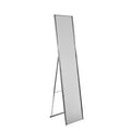 59" Alice Floor Mirror Silver - Adesso: Champagne Steel Frame, Modern Full-Length, No Assembly Required