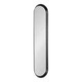 Kate & Laurel All Things Decor 10"x40" Niya Metal Panel Wall Mirror Black