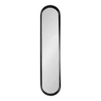 Kate & Laurel All Things Decor Espejo de pared de panel de metal Niya de 10"x40" negro