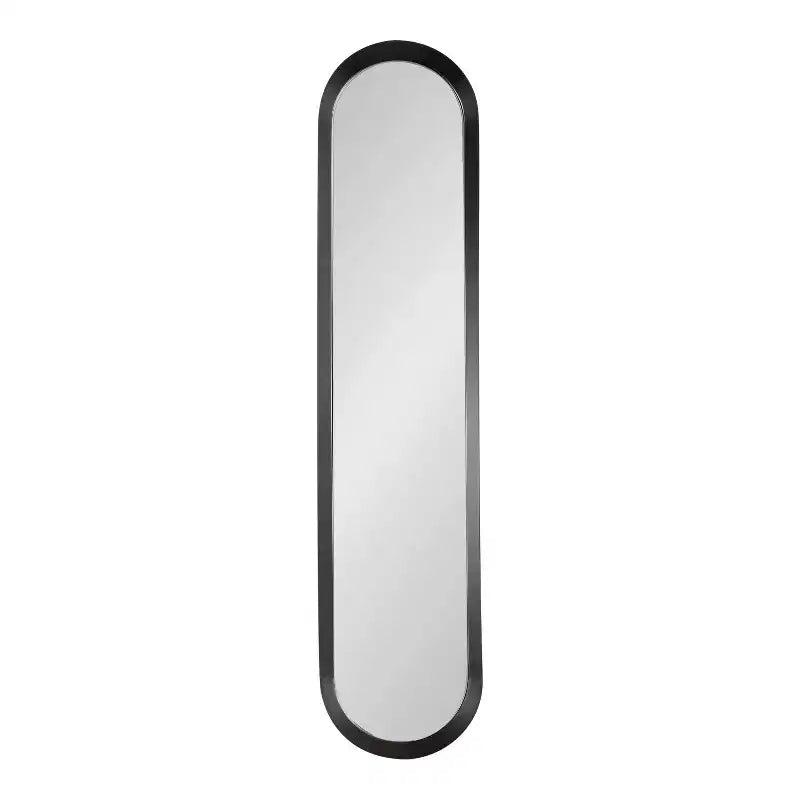 Kate & Laurel All Things Decor Espejo de pared de panel de metal Niya de 10"x40" negro