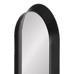 Kate & Laurel All Things Decor Espejo de pared de panel de metal Niya de 10"x40" negro