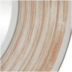 Espejo de pared de madera de 35"x35" con efecto lavado blanco crema - Olivia & May: No requiere montaje, marco de MDF, uso en interiores
