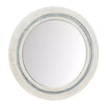 Wood Handmade Wall Mirror Distressing White - Olivia & May: Farmhouse Style, MDF Frame, No Assembly Required