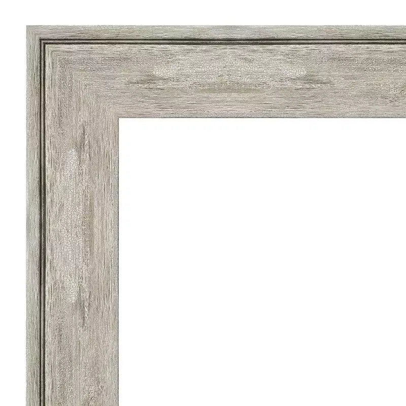 Espejo de puerta con marco craquelado de 19" x 53" metálico - Amanti Art: Poliestireno de cuerpo entero, para colgar sobre la puerta