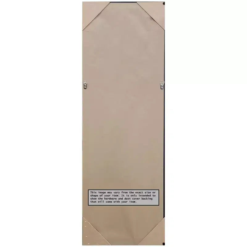 Espejo de puerta con marco craquelado de 19" x 53" metálico - Amanti Art: Poliestireno de cuerpo entero, para colgar sobre la puerta