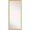 27" x 63" Eva Ambre Framed Full Length Floor/Leaner Mirror Gold - Amanti Art: Modern Polystyrene Rectangle Design