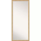 27" x 63" Eva Ambre Framed Full Length Floor/Leaner Mirror Gold - Amanti Art: Modern Polystyrene Rectangle Design