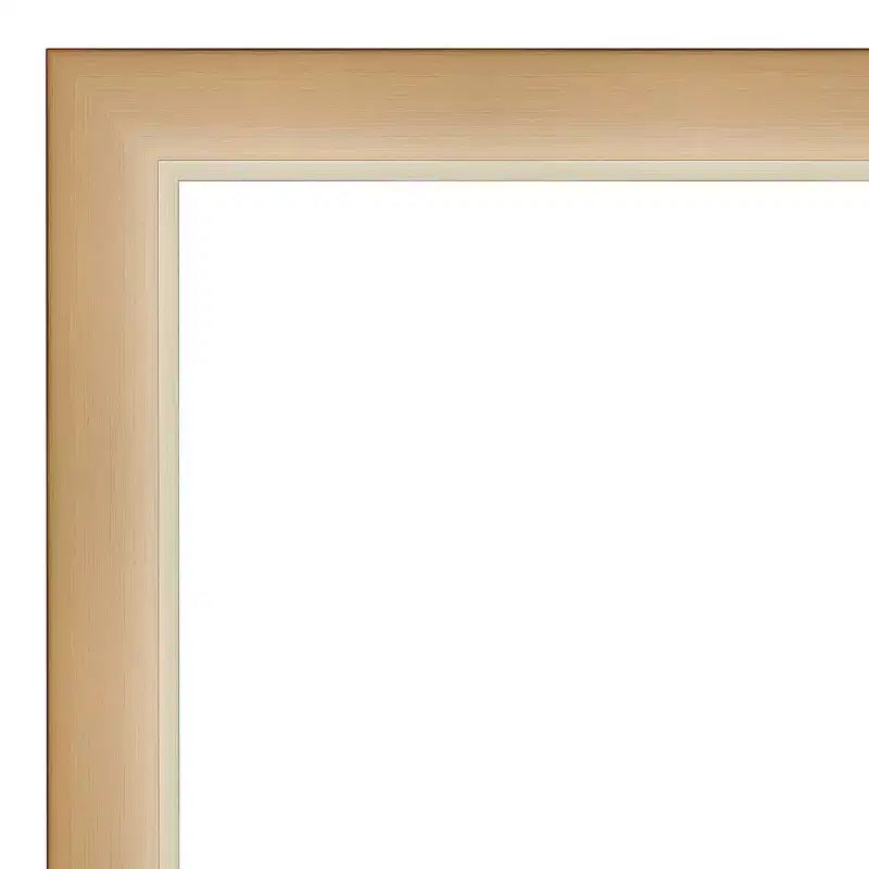 Espejo de pie/apoyar de cuerpo entero enmarcado de Eva Ambre, 27" x 63", dorado - Amanti Art: Diseño rectangular moderno de poliestireno