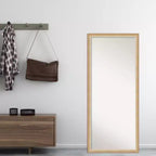 Espejo de pie/apoyar de cuerpo entero enmarcado de Eva Ambre, 27" x 63", dorado - Amanti Art: Diseño rectangular moderno de poliestireno
