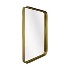Espejo de pared decorativo rectangular con marco de metal de borde elevado delgado dorado de 22.7" x 34.5" - Head West: Estilo moderno, no requiere montaje