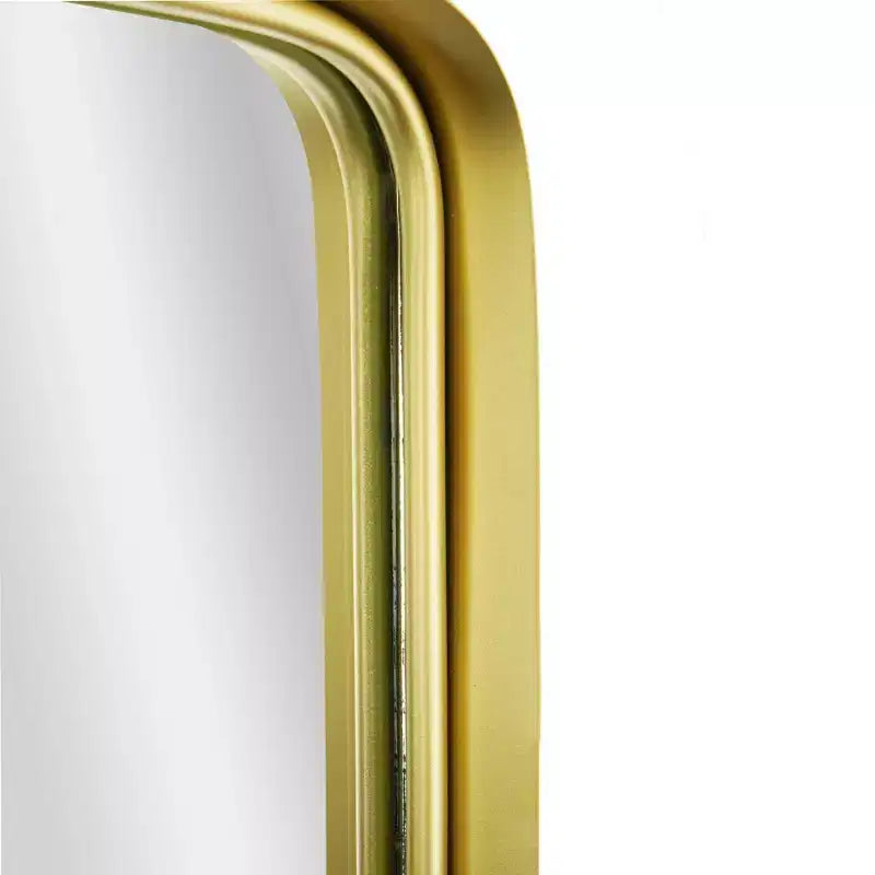 Espejo de pared decorativo rectangular con marco de metal de borde elevado delgado dorado de 22.7" x 34.5" - Head West: Estilo moderno, no requiere montaje