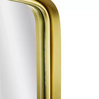 Espejo de pared decorativo rectangular con marco de metal de borde elevado delgado dorado de 22.7" x 34.5" - Head West: Estilo moderno, no requiere montaje