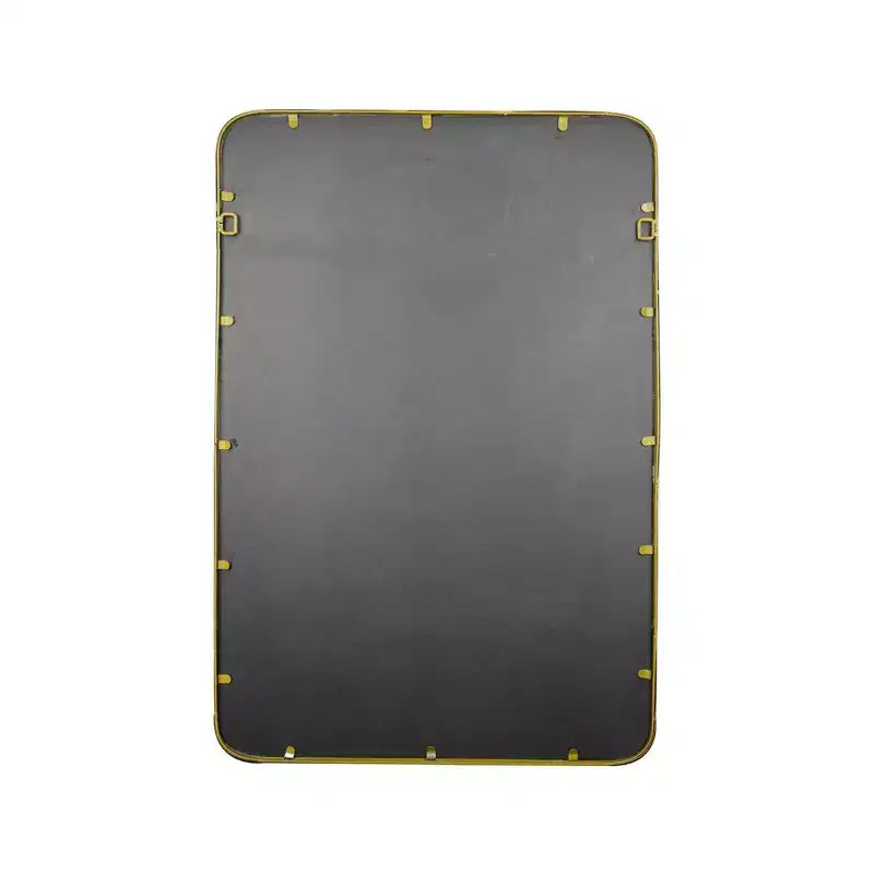 Espejo de pared decorativo rectangular con marco de metal de borde elevado delgado dorado de 22.7" x 34.5" - Head West: Estilo moderno, no requiere montaje