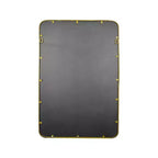 Espejo de pared decorativo rectangular con marco de metal de borde elevado delgado dorado de 22.7" x 34.5" - Head West: Estilo moderno, no requiere montaje
