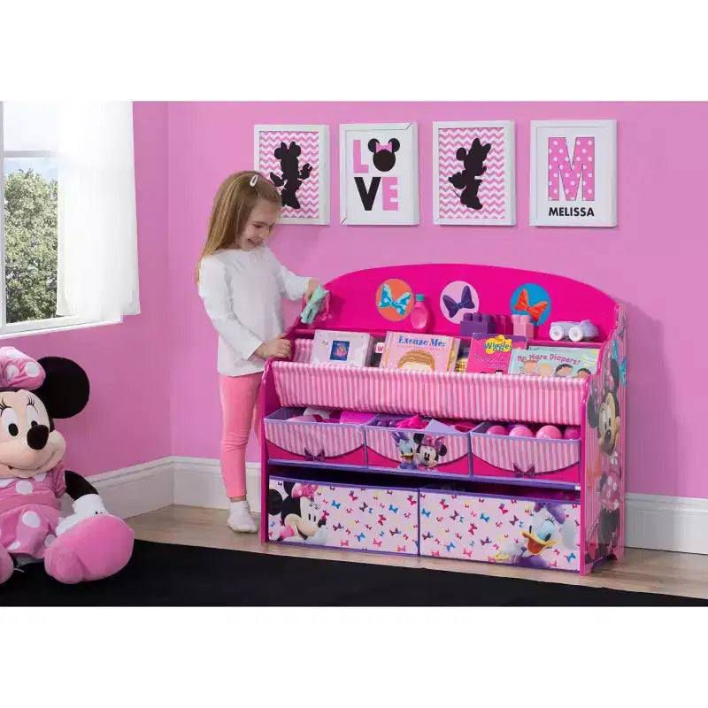 Organizador de juguetes de lujo de Disney Minnie Mouse para niños - Delta Children