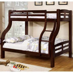 Litera doble/matrimonial Lombardi para niños Nogal oscuro - HOMES: Inside + Out: Estructura de madera, Escalera incorporada, Barandillas de seguridad