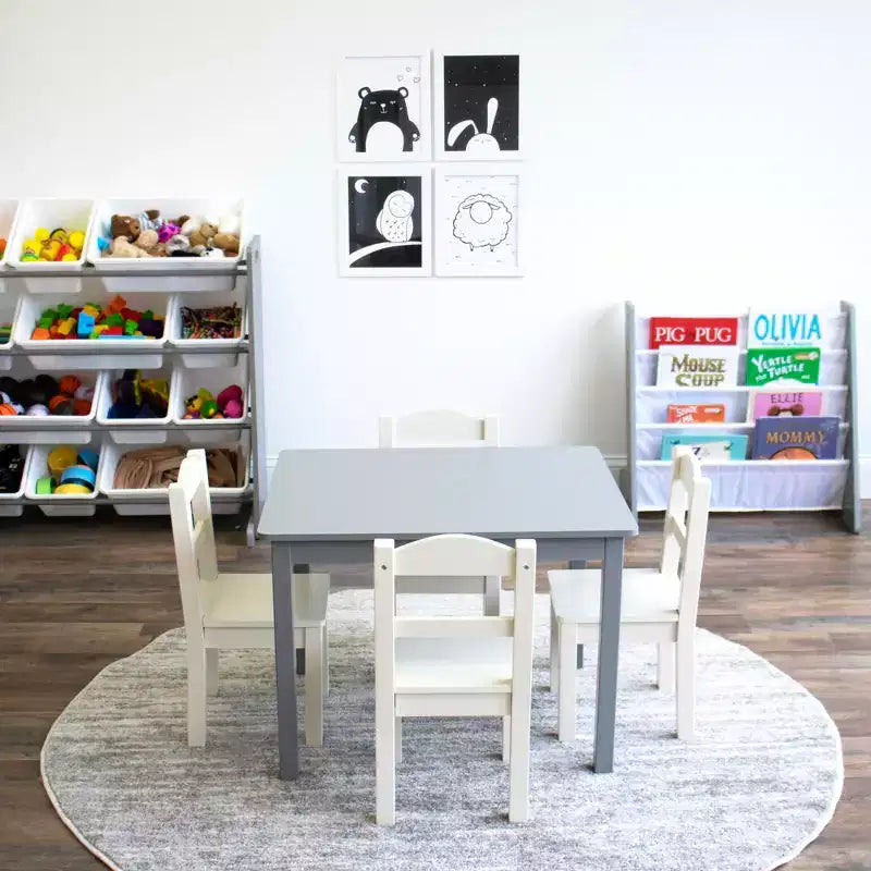 Humble Crew Kids' Inspire "L" Bookshelf Gray/White