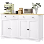 Aparador bufé HOMCOM con almacenamiento, mueble de cocina moderno con 4 puertas, 2 cajones y 2 estantes ajustables, mueble para cafetería