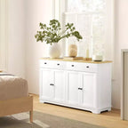 Aparador bufé HOMCOM con almacenamiento, mueble de cocina moderno con 4 puertas, 2 cajones y 2 estantes ajustables, mueble para cafetería