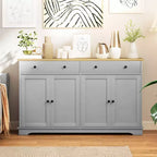 Aparador bufé HOMCOM con almacenamiento, mueble de cocina moderno con 4 puertas, 2 cajones y 2 estantes ajustables, mueble para cafetería