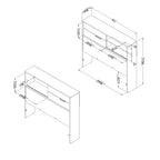Cabecero individual HomeStock de aglomerado laminado para niños con almacenamiento