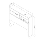 Cabecero individual HomeStock de aglomerado laminado para niños con almacenamiento