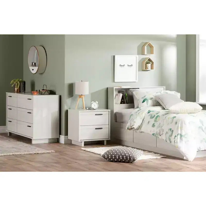 Cabecero individual HomeStock de aglomerado laminado para niños con almacenamiento