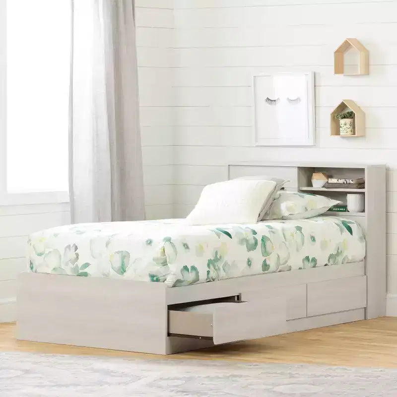 Cabecero individual HomeStock de aglomerado laminado para niños con almacenamiento